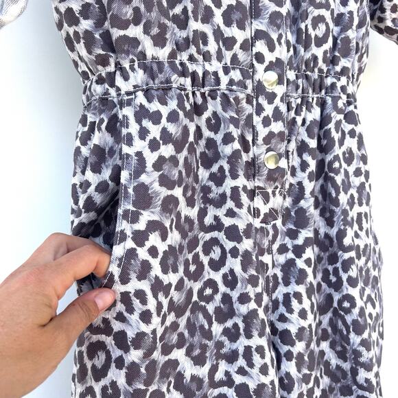 Overlover Hope Canvas Jumpsuit Boilersuit Lilac Leopard Medium Revolve - Picture 10 of 12